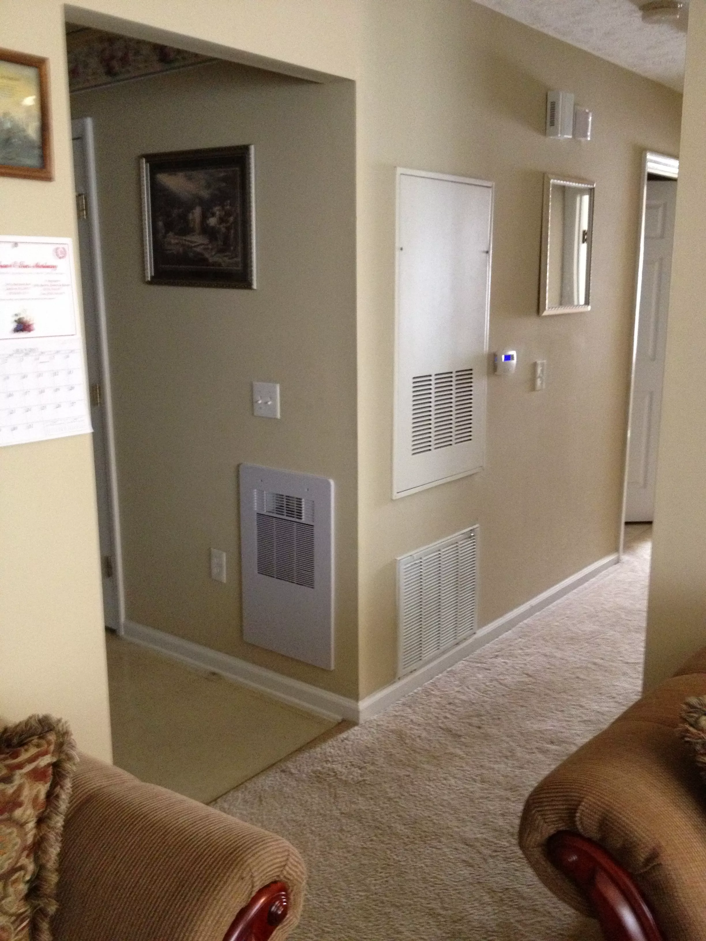 Dehumidifier In Wall - Installed