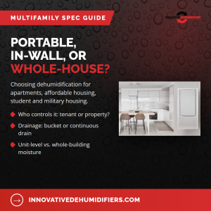 Portable vs. In-Wall vs. Whole-House Dehumidifiers for Multifamily and Affordable Housing - Innovative Dehumidifiers Systems